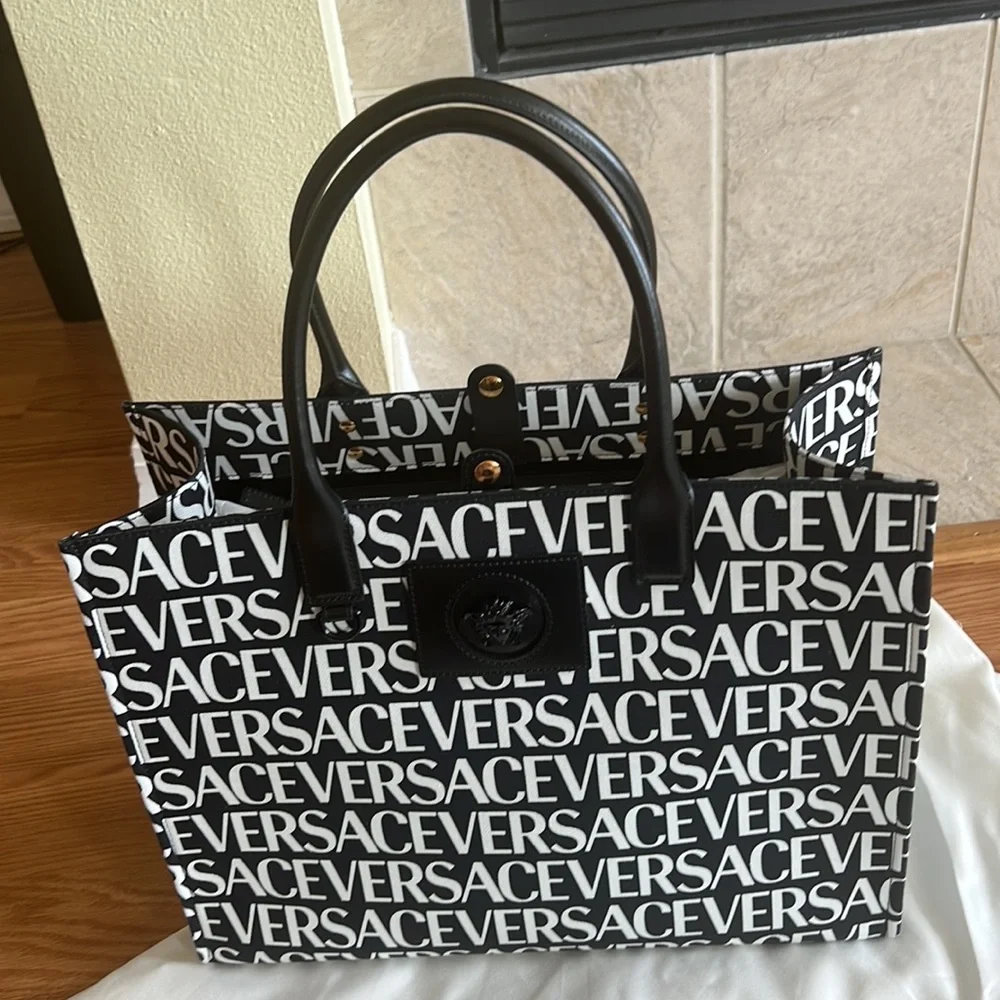 VERSACE ALLOVER LARGE TOTE BAG